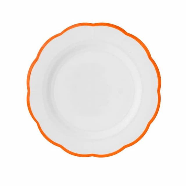 Блюдо круглое с цветным кантом (оранжевый) 31,5 см Bitossi Petalo PET00528 Bordo ruggine