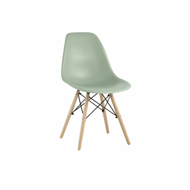 Стул пластиковый Клен Eames сгр022 собранный каркас (серо-зеленый)
