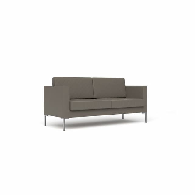 Диван 3-местный Юнитекс malta-3 Ml/3/Cn6 экокожа премиум / серо-коричневая