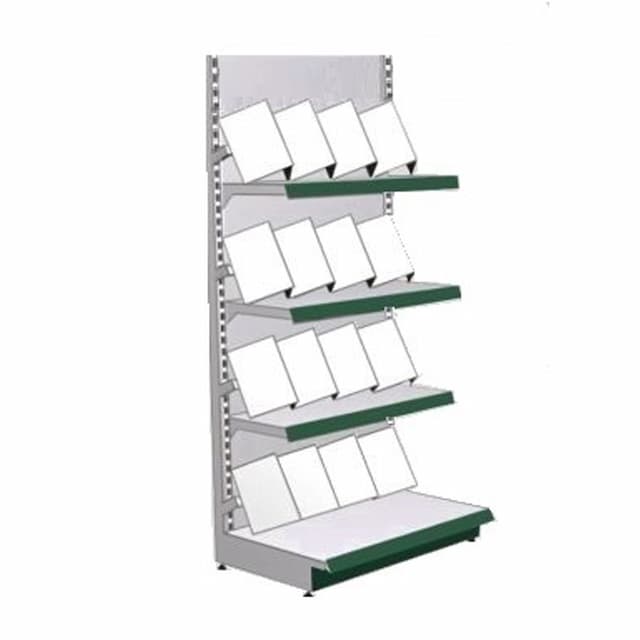 Стеллаж журнальный Русь MAGMA СК 100 без фриза (полки 30см + «гармошка» наклонная)