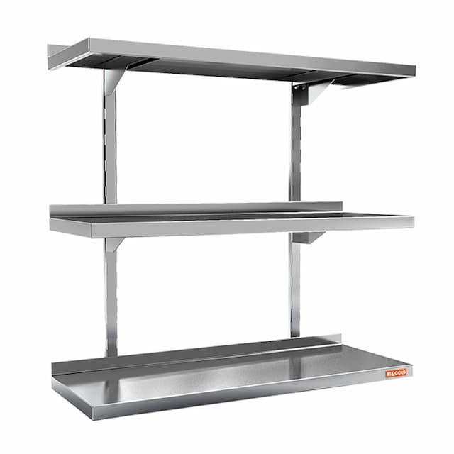 Полка нержавеющая настенная каскадная Hicold НПНК-8/3